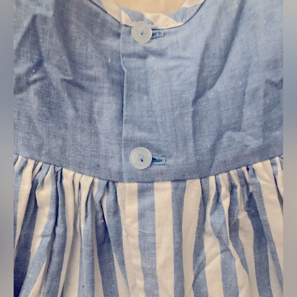 Vintage 80s Blue and White Stripe Sailor Style Dress 12moths EUC - Picture 5 of 6